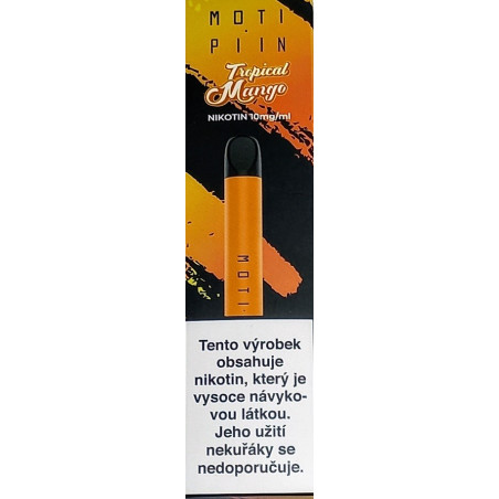 Jednorázové elektronické cigarety tropické mango Moti • Piin 10mg/ml