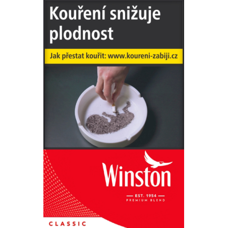 Kartonové balení cigarety s filtrem tvrdá krabička Winston Classic kolek Q 146 Kč 10x20 ks