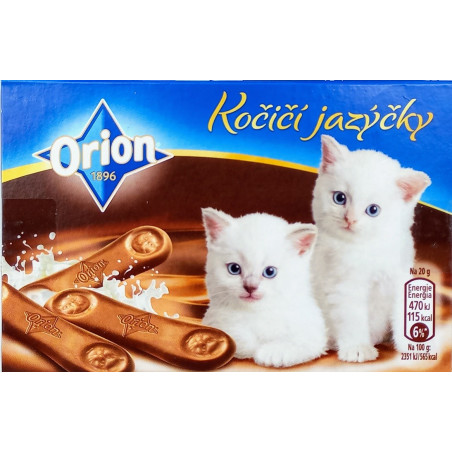 Mléčná čokoláda Kočičí jazýčky Orion 50 g