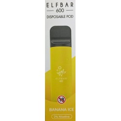 Elektronická cigareta 600 potahů příchuť Banana Ice / Ledový banán / Elfbar