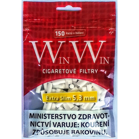 Cigaretové filtry Extra Slim 5,3 mm WinWin (34x150 ks) 5100 ks