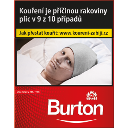 Kartonové balení tvrdá krabička cigarety s filtrem Burton Original 22s kolek Q 146 Kč 8x22ks - 176 ks cigaret