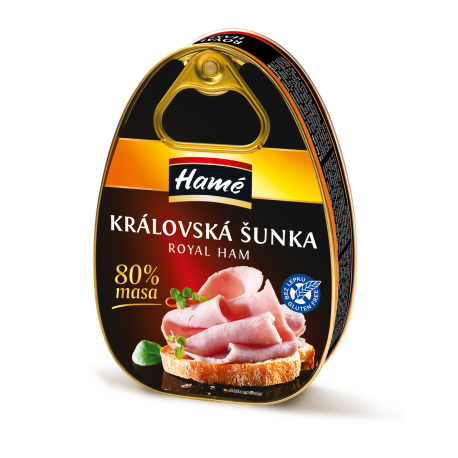 Královská šunka Royal Ham 80% masa Hamé plech 340 g