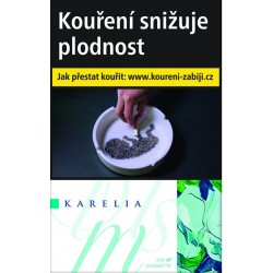 Kartonové balení tvrdá krabička cigarety s filtrem Karelia slim I 0,1 Mg kolek Q 135 Kč 10x20 ks