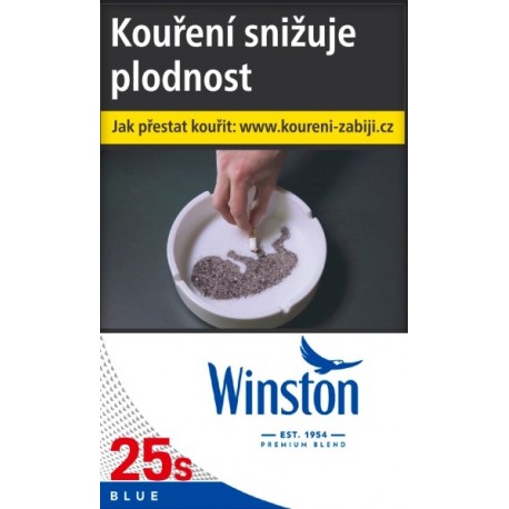 Kartonové balení cigarety s filtrem tvrdá krabička  Winston Blue 25s kolek Q 171 Kč 8x25 ks