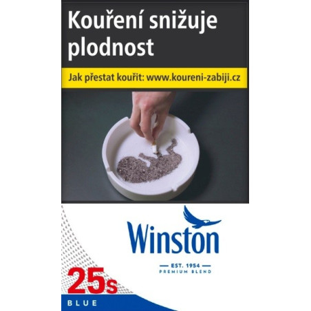 Kartonové balení cigarety s filtrem tvrdá krabička  Winston Blue 25s kolek Q 171 Kč 8x25 ks