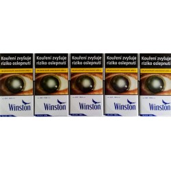 Kartonové balení tvrdá krabička cigarety s filtrem Winston Blue 100s kolek L 136 Kč 10x20 ks - 200 ks cigaret