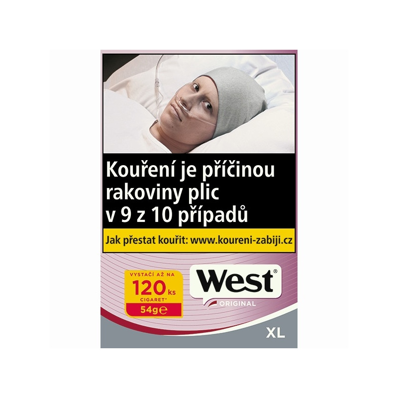 Cigaretový tabák West original Red uzavíratelný sáček XL 54 g