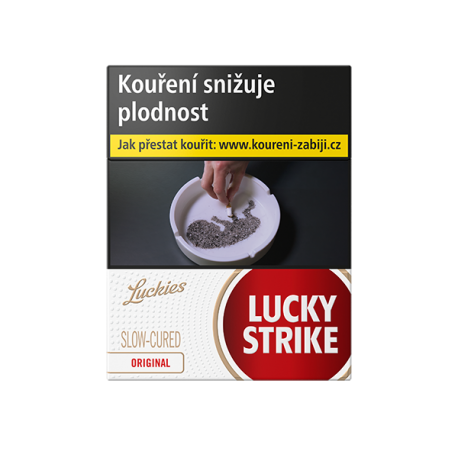 Kartonové balení tvrdá krabička cigarety s filtrem Lucky Strike  Slow-Cured Original Luckies kolek Q 164 Kč 10x20ks