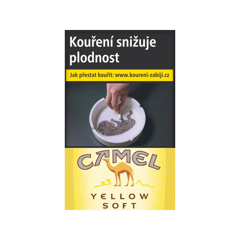 Kartonové balení měkká krabička cigarety s filtrem Camel Yellow soft kolek Q 151 Kč 10x20 ks