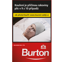 Kartonové balení tvrdá krabička cigarety s filtrem Burton Original kolek Q 136 Kč 10x20ks