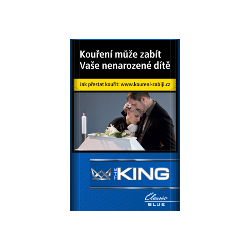 Kartonové balení tvrdá krabička cigarety s filtrem The King Original Blue kolek L 129 Kč 10x20ks - 200 ks cigaret