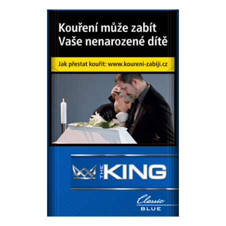 Kartonové balení tvrdá krabička cigarety s filtrem The King Original Blue kolek L 129 Kč 10x20ks - 200 ks cigaret