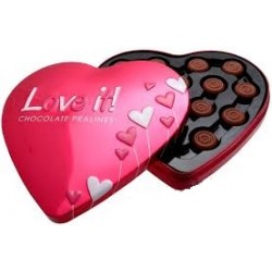 Pralinky z mléčné čokolády ve tvaru srdce - Love it
