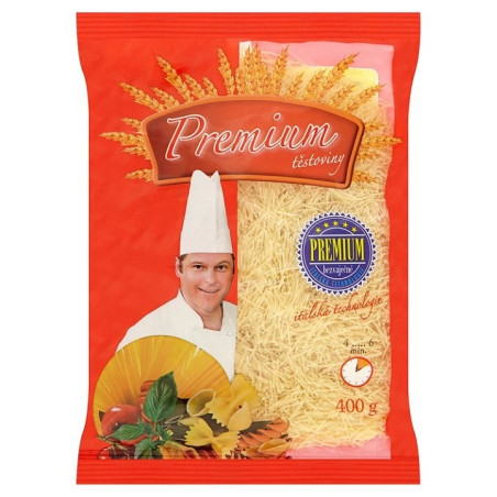 Těstovinové bezvaječné nudle - mušličky - Premium 400 g