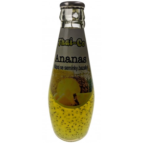 Nápoj se semínky bazalky - Ananas - Thai-co