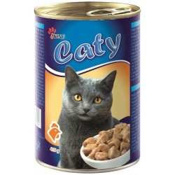 Kočičí konzerva s drůbežími kousky - Caty 415g