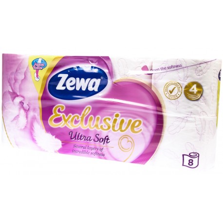 Toaletní papír 4-vrství 150 útržků - Zewa Ultra Soft 1x8ks