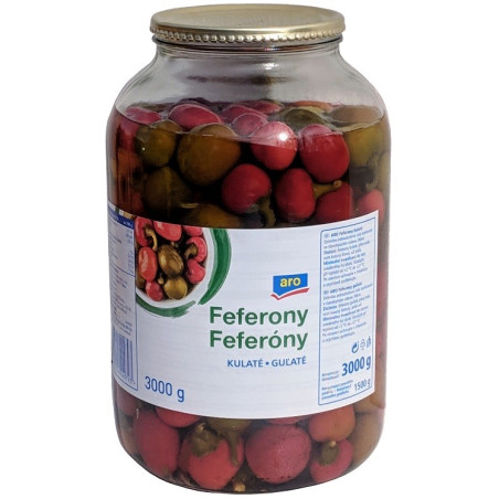 Feferony kulaté aro 1x3000g