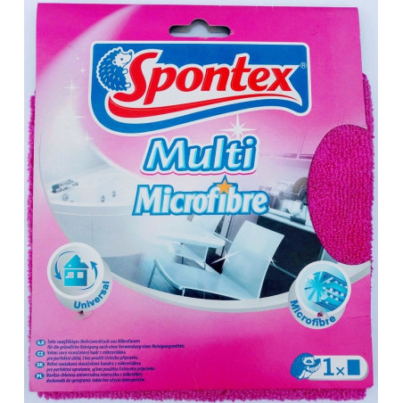 Univerzální růžová utěrka z mikrovlákna Multi Microfibre Spontex 32x32cm 1ks