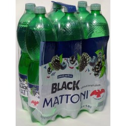 Ochucená minerální voda jemně perlivá s příchutí černých plodů BLACK Mattoni Pet 1x1,5l