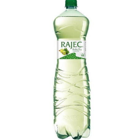 Nealkoholický nápoj z pramenité vody jemně sycený s přídavkem angreštové šťávy Rajec 1x1,5l