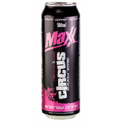 Energy drink Circus - bílé jahody a guava - Maxx 500 ml