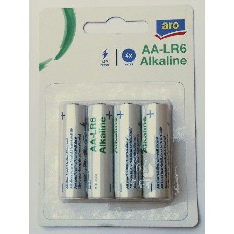 Tužková alkalická baterie Alkaline AA-LR6 1,5V aro 1x4ks