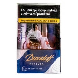 Kartonové balení tvrdá krabička cigarety s filtrem Davidoff Evolved Blue Q 141 Kč 10x20 ks - 200 ks cigaret