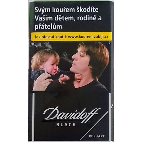 Cigarety s filtrem tvrdá krabička Davidoff Black Reshape kolek Z 108 Kč 10x20 ks