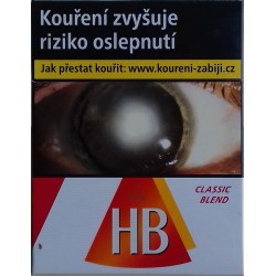 Kartonové balení cigarety s filtrem tvrdá krabička HB Classic Blend 22s kolek Q 157 Kč 8x22 ks - 152 ks cigaret