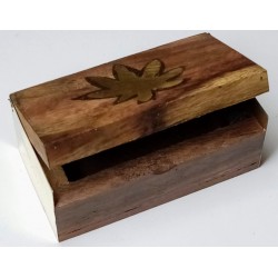 Krabička dřevěná Canabis Shanti