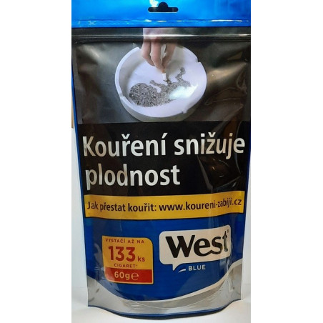 Cigaretový tabák West Blue uzavíratelný sáček L 54 g