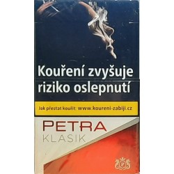 Kartové balení cigaret tvrdá krabička Petra Klasik Q 146 Kč 10x20 ks