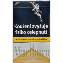 Cigarety s filtrem kartonové balení měkká krabička Marlboro Gold soft kolek L 141 Kč 10x20 ks