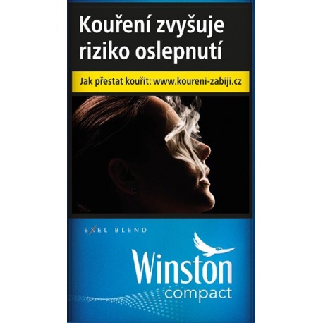 Kartonové balení cigarety s filtrem tvrdá krabička Winston Compact Long kolek Q 144 Kč 10x20 ks