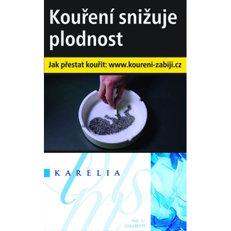 Kartonové balení tvrdá krabička cigarety s filtrem Karelia slim L 0,3 Mg kolek Q 135 Kč 10x20 ks - 200 ks cigaret