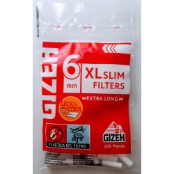 Cigaretové filtry extra dlouhé XL 6 mm slim filters extra long Gizeh 20x100 ks