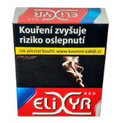 Kartonové balení tvrdá krabička cigarety s filtrem Elixyr Red 22s kolek Q 144 Kč 8x22 ks