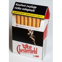 tvrdá krabička cigarety s filtrem Chesterfield Crowned Red 25s