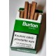 Kartonové balení tvrdá krabička cigaretové doutníčky s filtrem Burton green 10x17ks