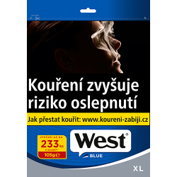 Cigaretový tabák West Blue uzavíratelný sáček XL 105g