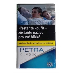 Kartonové balení tvrdá krabička cigarety s filtrem Petra Klasik Blue kolek Q 146 Kč 10x20 ks - 200 ks cigaret