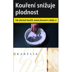 Kartonové balení tvrdá krabička cigarety s filtrem Karelia slim I 0,1 Mg kolek Q 135 Kč 10x20 ks